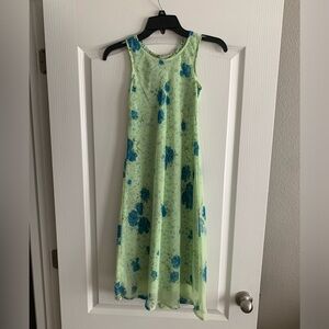 Vintage Y2K My Michelle lime green floral dress size 8